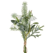 Künstliches Schneeglöckchen-Sträußchen, 3er Set, geeist, Farbe weiß, Höhe ca. 30