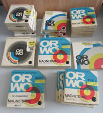 24 x ORWO Magnetband Dreifachspielband Typ 130 , 270m und 540m Konvolut