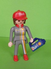Playmobil Sammlung Figur Mitarbeiterin aus Set 3014 Tankstelle Shell #4387