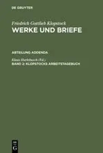 Klopstocks arbeitstagebuch - arbeitstagebuch, |