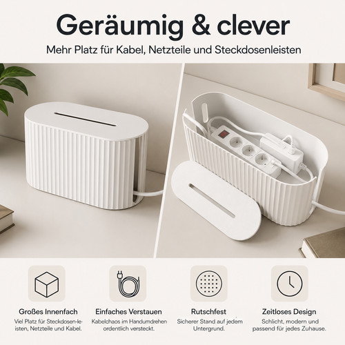 Kabelbox weiß kabelmanagement - kabelbox,