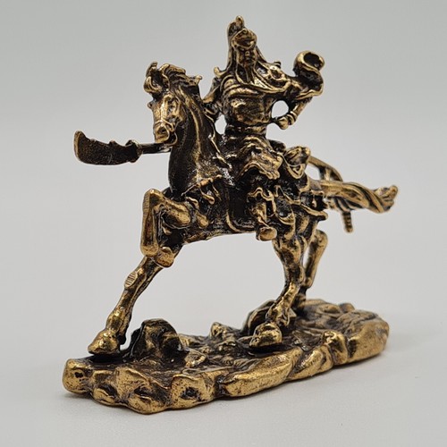 Krieger reiter figur - reiter, messing