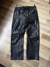 Pantera High Waist Hose Echtleder Größe 33 (XL, Siehe Maße) Schwarz