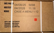 US Army MRE Case A - Insp