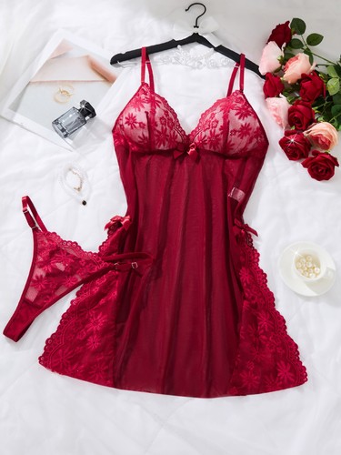 Damen babydoll dessous set - damen,