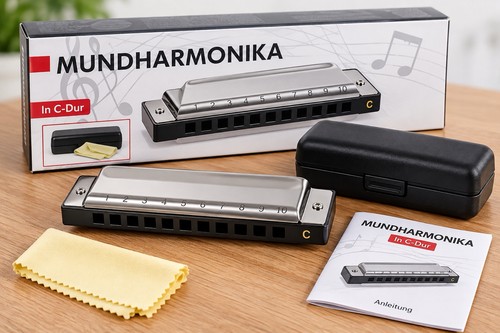Mundharmonika dur edelstahl - mundharmonika,
