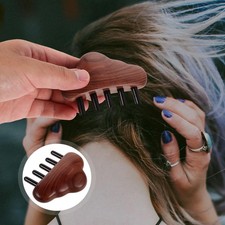  Meridian-Druckbürste: Holz-Haar-Kopfhaut-Massagebürste für das Spa zu Hause –