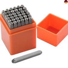 Gueenky 37 Stück Schlagzahlen Set, 3mm Schlagbuchstaben, Alphabet A-Z, Nummer 