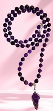Amethyst Halskette💫Damen Perlenkette 50 cm Sterlingsilber Damen Schmuck