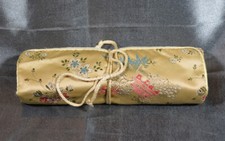 schmuckrolle Schmucketui Schmucktasche bestickt Schmuckbeutel aus Stoff kleine