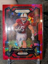 Christian McCaffrey 2024 Panini Prizm Draft Picks Red Cracked Ice Stanford