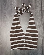 AMISU Neckholdertop Strick Top