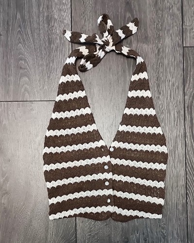 Amisu neckholdertop strick top - neckholdertop,