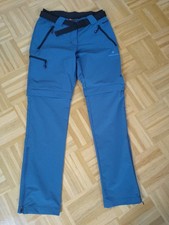BERGSON DAMEN ZIP-OFF OUTDOOR HOSE, Farbe: Saphir Blau, Grösse 17