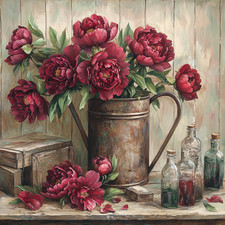 Wandbild Pfingstrosen