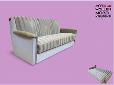 WMK # Gemütliches und gut erhaltenes 70er Jahre Sofa mit Schlaffunktion, Bettwäs
