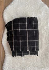 Zara Schal Kariert Schwarz Weiß Damen