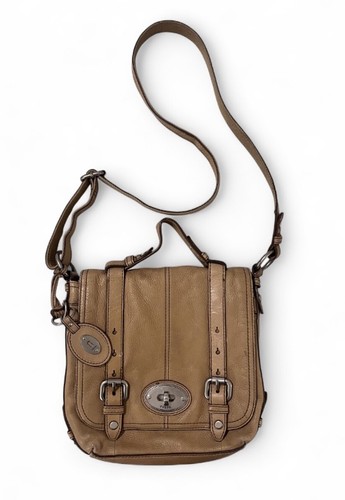 Fossil maddox tan leather flap - tan,
