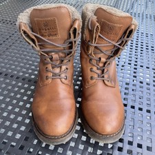 Bugatti Herren Stiefeletten Ankle Boots Gr 42 Braun Leder warmfutter