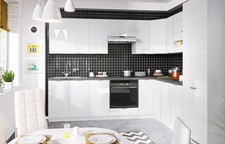 L-Form Küchenzeile ESSEN TREND 270x230cm weiß Front Acryl Hochglanz 67122944