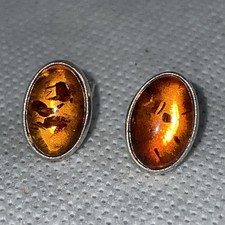 925 silber ovale bernstein - ovale,