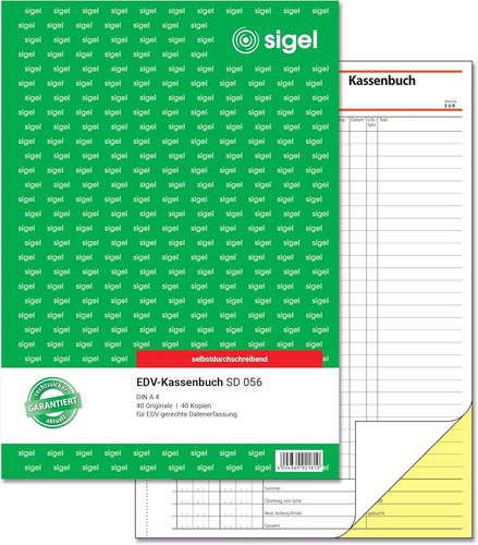 Sigel sd056 kassenbuch edv - sd056, a4