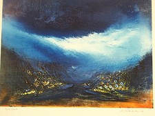 Original Lithographie „Alpen