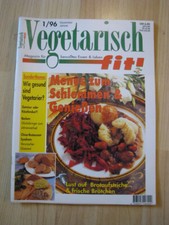 Zeitschrift Vegetarisch fit 1/96 Dezember/Januar Menüs Schlemen&Genießen
