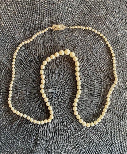 Vintage perlenkette halskette - vintage,