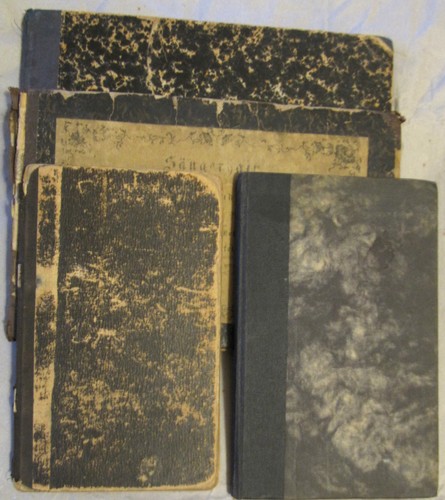 Vier antike notenbücher - vier,