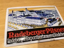 werbung Blechschild Echt Radebeg Pilsner