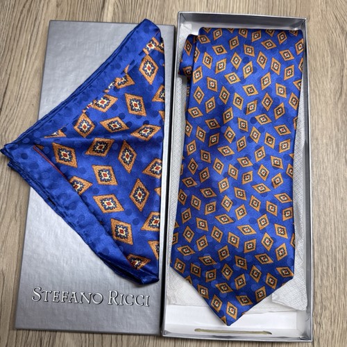 Stefano ricci blau - blau, gemusterte