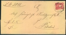 1879, Orts-Faltbriefhülle ab BERLIN PANKOW. - 205834