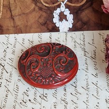 Kleine Lackdose, Schatulle, geschnitzt, China