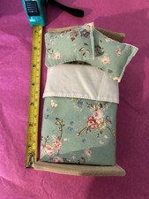 Puppenstube Holz Einzelbett