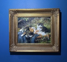 Vintage signiertes Ölgemälde