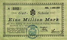 Keller 96c Amorbach 1 Mio Mark 1923