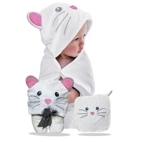 Baby maus kapuzenhandtuch - 3d,