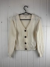 H&M Damen Strickjacke Creme