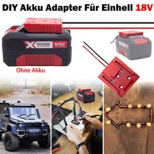 Power Wheel Adapter für Einhell Power X-Change 18V Akku  Batteriekonverter DIY