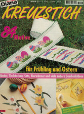 Kreuzstichheft mit 55 Seiten - Frühling und Ostern - gebraucht