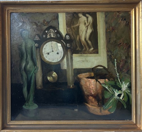 ölbild stillleben mit antiker - Ölbild,