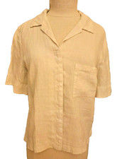 Damen Leinen Bluse Beige Backstage Fanni Gr. 36,38,S Peanut Jäckchen