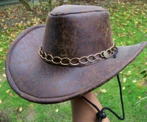 Brauner cowboy hut - l,