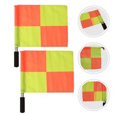  2 Pcs Schiedsrichter Fahnen Fußballausrüstung Schiedsrichterflagge