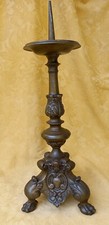 Altarleuchter, Leuchter, Bronze, 3 kg 46 cm mit Dorn Neobarock