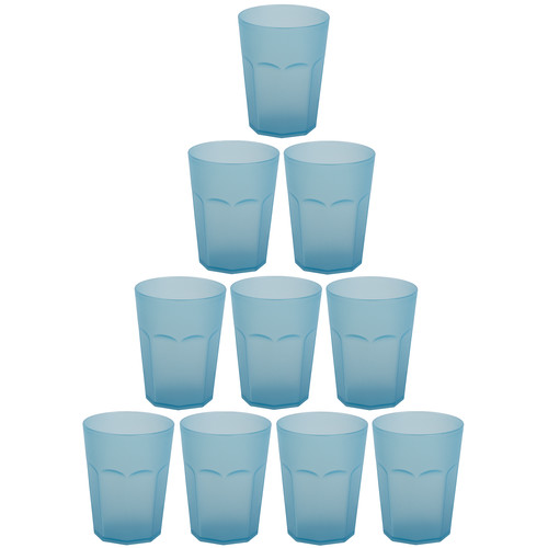 10x kunststoffbecher blau - 10x,