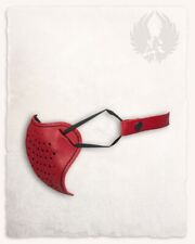 Mytholon FF2-Maske Cover Endzeit Maske Leder Rot Larp Mittelalter #14333