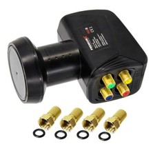 Quad LNB Digital Full HDTV 0,1 LMB 4 Teilnehmer 4 fach Direkt Quattro Switch 4K