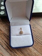 Kleiner Diamanten - Anhänger 8 Karat 333 Gold  Gelbgold  0,9 cm